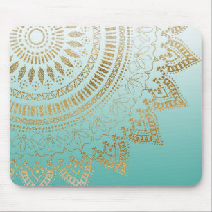 Pretty hand drawn tribal mandala elegant design mouse mat