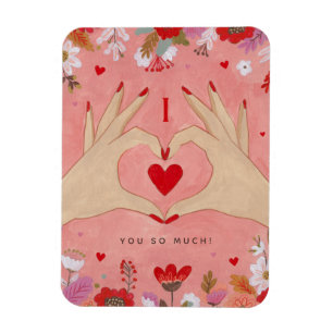 Pretty Hands in Love Sign Valentine Magnet
