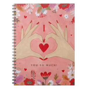 Pretty Hands in Love Sign Valentine Notebook
