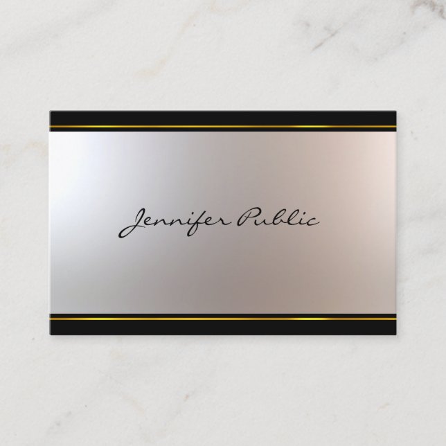 Pretty Handwritten Script Modern Design Attractive Business Card (Front)