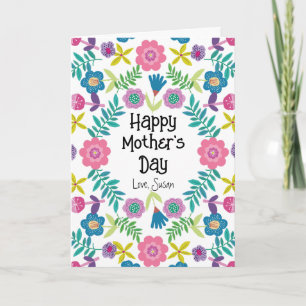 Pretty Happy Mother’s Day Floral  Card