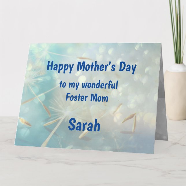 Pretty Happy Mother’s Day Foster Mom Card (Front)