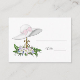 Pretty Hat, Flowers Place Card