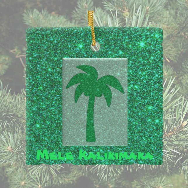 Pretty Hawaiian Glitter Christmas Tree Ornament (Creator Uploaded)