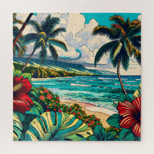 Pretty Hawaiian Island themed Jigsaw Puzzle