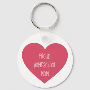 Pretty Heart Proud Homeschool Mom Key Ring