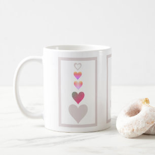 Pretty Hearts Cute Simple Modern Coffee Mug