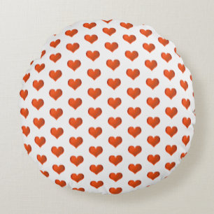 Pretty Hearts Round Cushion