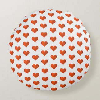 Pretty Hearts Round Cushion