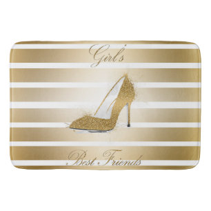Pretty High heels shoe “Girls best Friends” Bath Mat