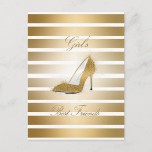 Pretty High heels shoe “Girls best Friends” Postcard