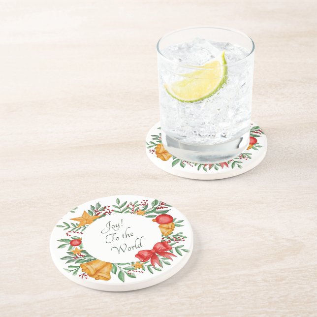 Pretty holiday frame custom coaster (Side)