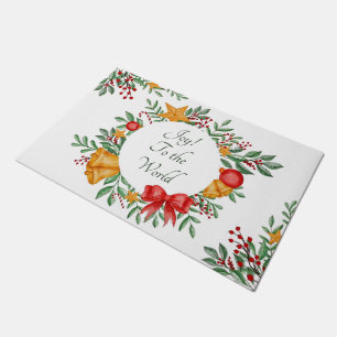 Pretty holiday frame custom doormat