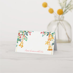 Pretty holiday frame custom place card
