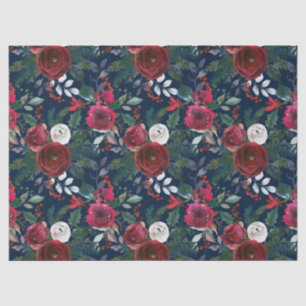 Pretty Holiday Grenadine Red Mistletoe Christmas Tissue Paper