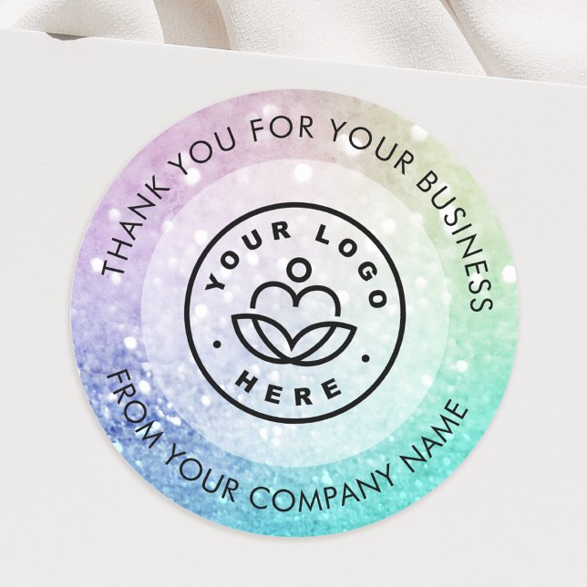 Pretty Holographic Glitter Girly Glamourous Classic Round Sticker (Creator Uploaded)