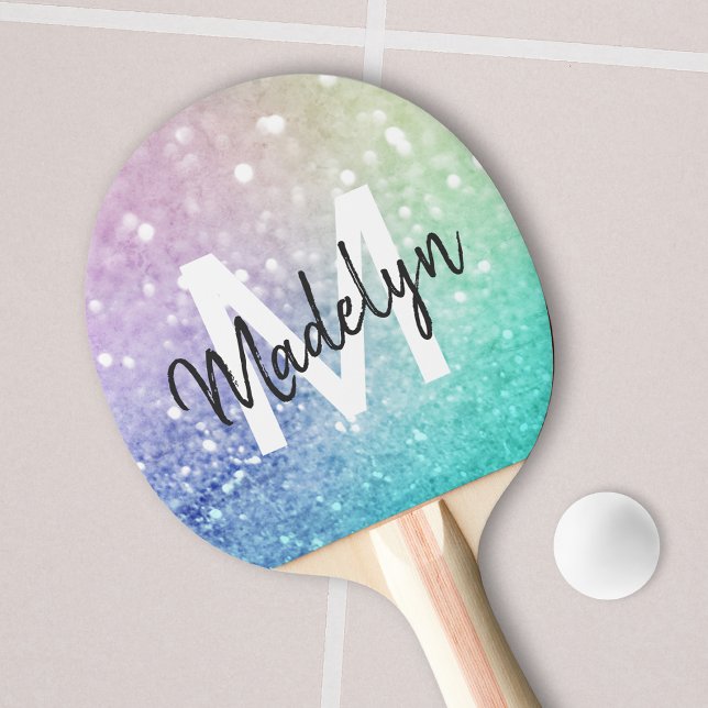 Pretty Holographic Glitter Girly Glamourous Ping Pong Paddle (Creator Uploaded)
