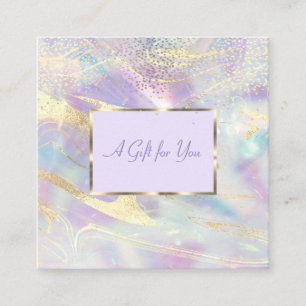 Pretty Holographic,Opal,Frame,Confetti  Discount Card