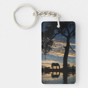 Pretty Horse and Oak Tree Key Ring