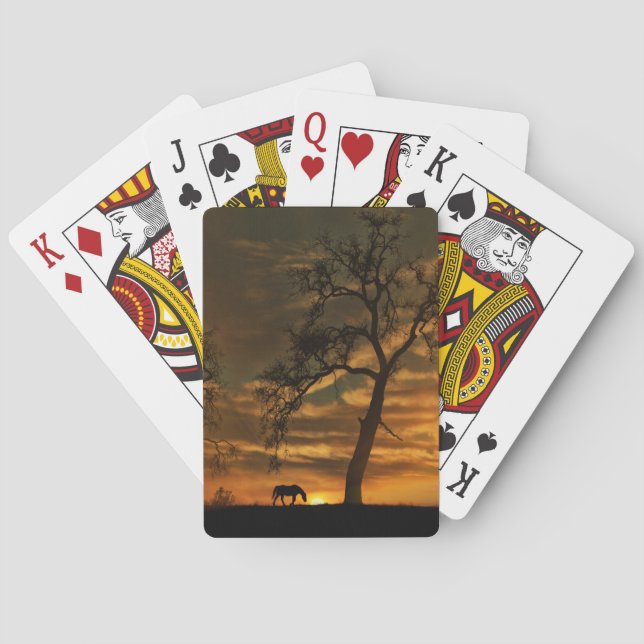 Pretty Horse and Sunrise Playing Cards (Back)