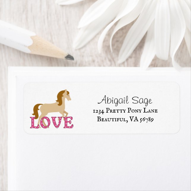 Pretty Horse and Word Love Valentine's Day Address (Insitu)