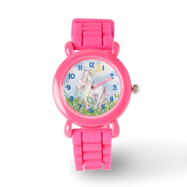 Pretty Horse in Field of Flowers Watch (Front)