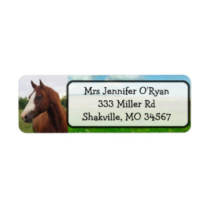 Pretty Horse Return Address Labels