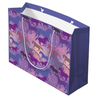 Pretty Horses Design Large Gift Bag