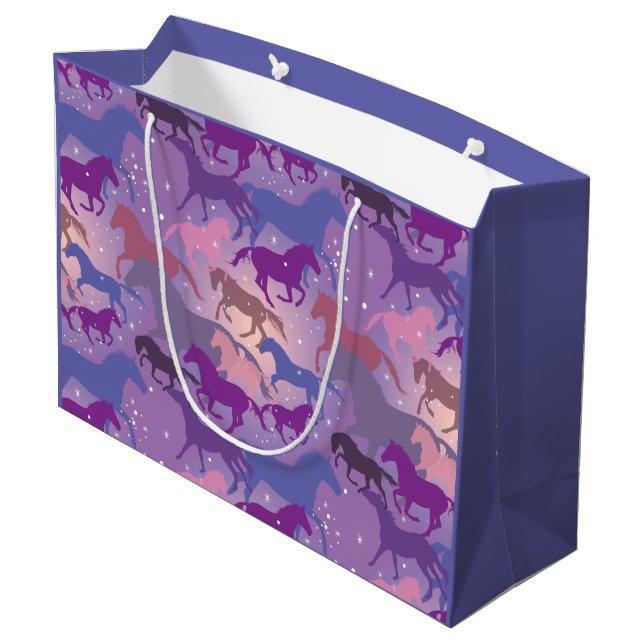 Pretty Horses Design  Large Gift Bag (Back Angled)