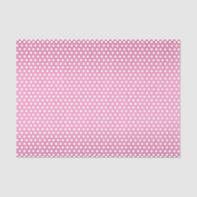 Pretty Hot Pink and White Polka Dots Tissue Paper (Front)