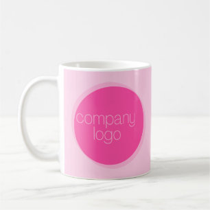 PRETTY HOT PINK COMPANY LOGO TEMPLATE CUSTOM  COFFEE MUG