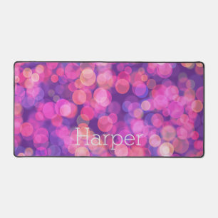 Pretty Hot Pink Floating Colour Desk Mat