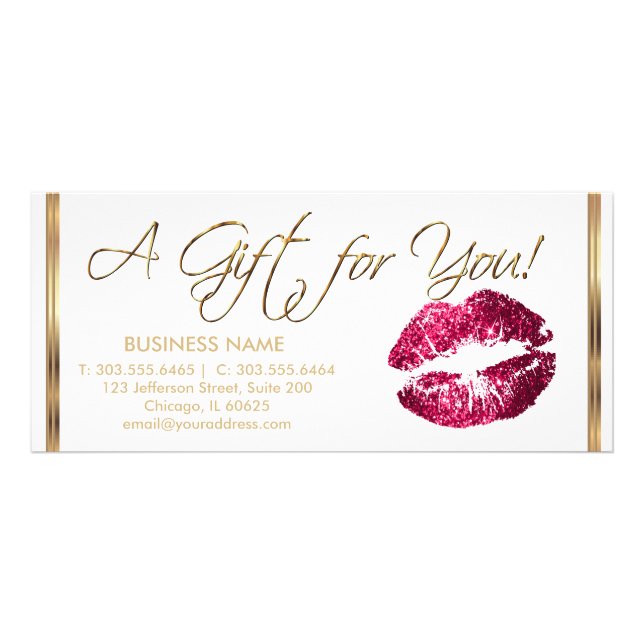 Pretty Hot Pink 💋 Lipstick - Gift Certificate (Front)