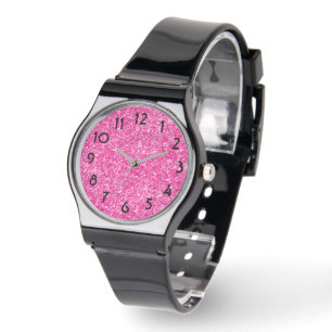 Pretty Hot Pink Luxury Glitter Watch