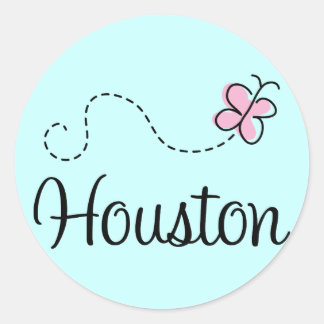 Pretty Houston Texas T-shirt Classic Round Sticker