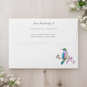 Pretty Hummingbird From the Family Of Funeral Envelope