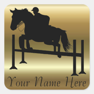 Pretty Hunter Jumper Horse Square Sticker