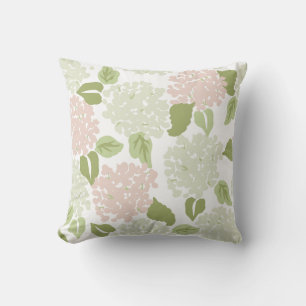 Pretty hydrangea floral preppy classic  cushion
