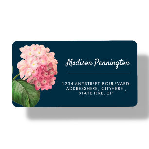 Pretty Hydrangea Flower Return Address Label