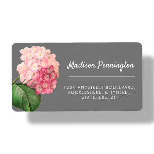 Pretty Hydrangea Flower Return Address Label