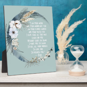 Pretty I Am Your Moon Rumi Tabletop Art Plaque