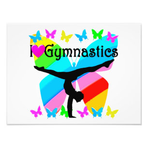 PRETTY I LOVE GYMNASTICS DESIGN PHOTO PRINT