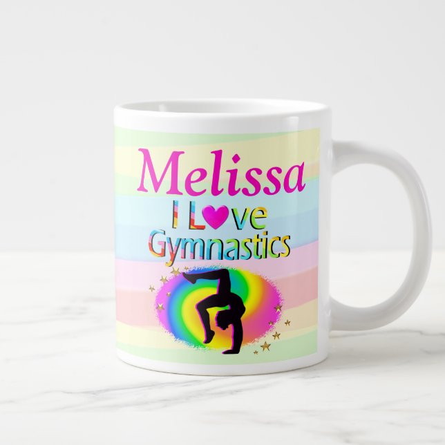 PRETTY I LOVE GYMNASTICS PERSONALIZED MUG (Right)