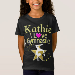 PRETTY I LOVE GYMNASTICS PERSONALIZED T SHIRT