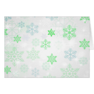 Pretty Icy Snowflake Background - Green 