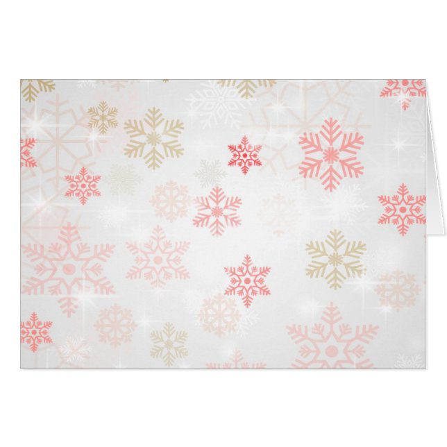 Pretty Icy Snowflake Background - Red (Front Horizontal)