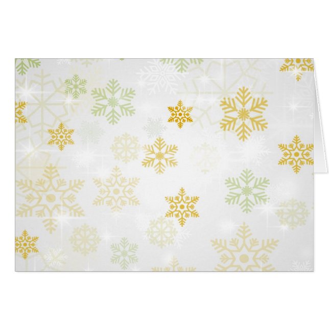 Pretty Icy Snowflake Background - Yellow  (Front Horizontal)