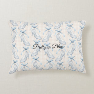 Pretty in Blue High Heels Decorative Cushion