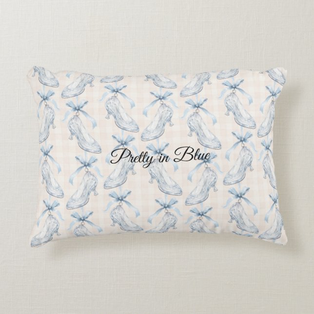 Pretty in Blue High Heels Decorative Cushion (Front)