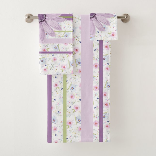 Pretty in Flowers Bath Towel Set (Insitu)